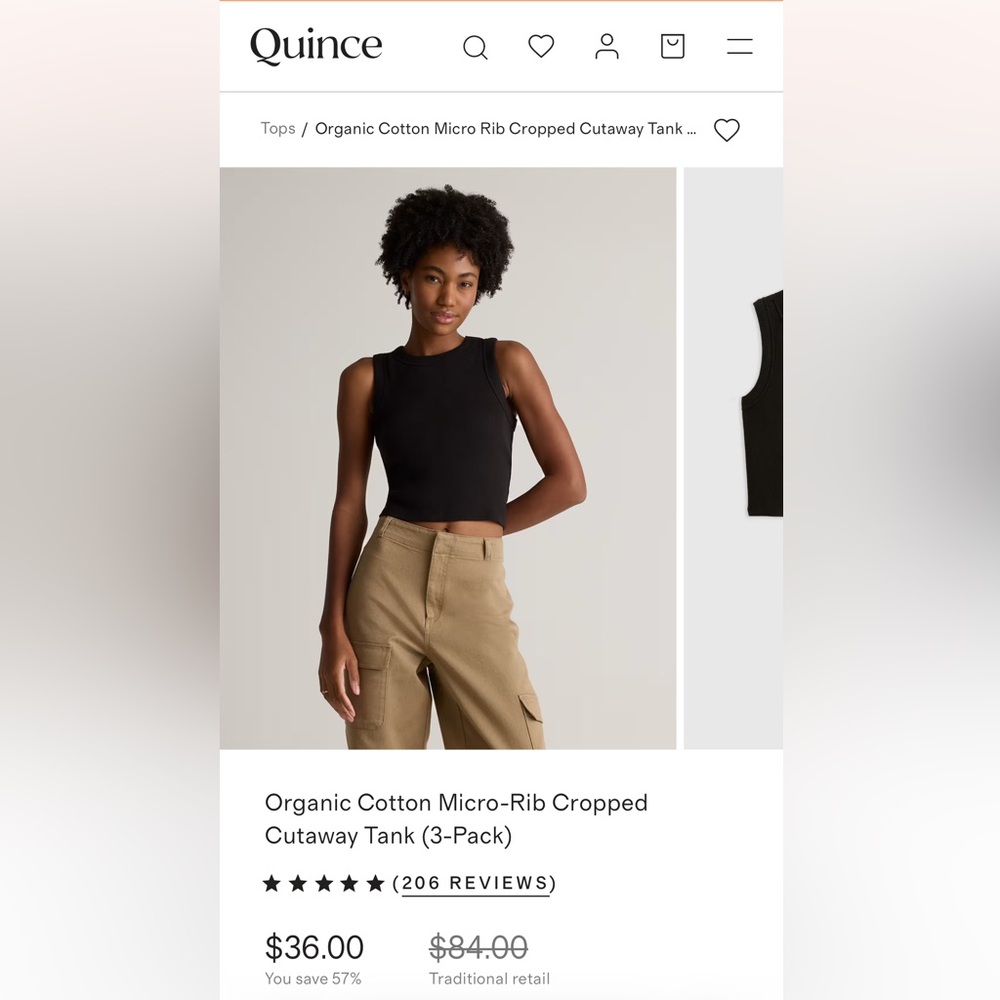 Organic Cotton Micro-Rib Cropped Cutaway Tank (3-Pack)